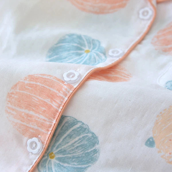 Women Pajamas Set 100% Cotton Printed Sleepwear Casual Nightwear Home Wear