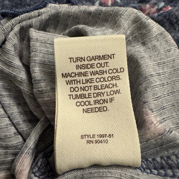 LAURA ASHLEY Pajama Set Womens 1X-Large Gray Pink Floral Short Sleeve Top/Pants