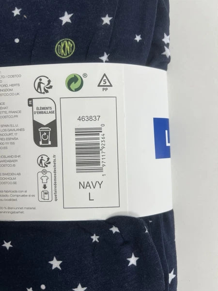 DKNY Pyjama 2 Piece Set Navy & Green Size Large Brand New In Original Packaging