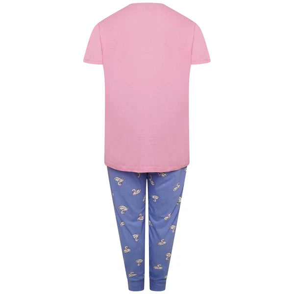 Ladies Ex-Stores Novelty Cute Bear And Panda Print Pyjama Set, Nightwear, PJ's