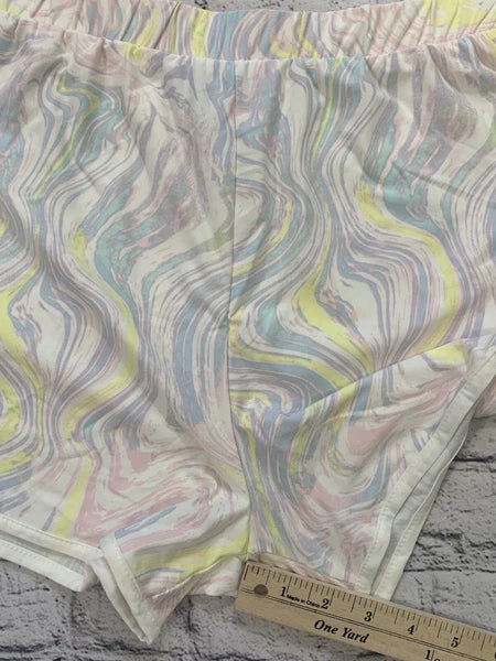 NWT Derek Heart Women’s L Marbled White 2pc Activewear/Sleepwear Pajamas Lounge