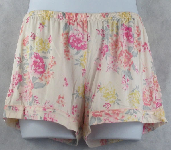 Flora by Flora Nikrooz Women's 2-Piece Shorty Pajama Set, Multi Floral, Large