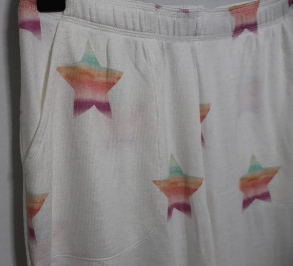 PJ Salvage Soft Pajama Lounge Set, Ivory Stardust, Size SMALL (RESDP/RESDLS)