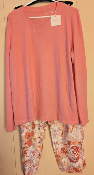 Papinelle Loungeware Pajama Set Size L Soft And Comfy Quiet Luxury Y2K NWT