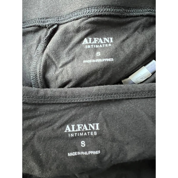 ALFANI WOMENS SIZE SMALL PAJAMAS MODAL SET TANK TOP & LEGGINGS CLASSIC BLACK
