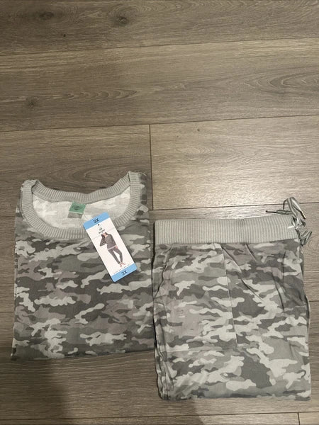 Honeydew Women's 2-Pc Super Soft Printed Soft Pajama Lounge Set  3X Camo 1612604