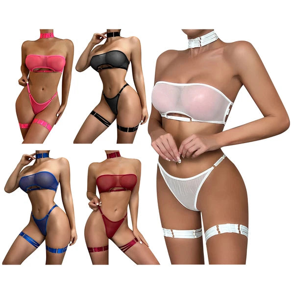 Womens Lingerie Set Party Nightwear Transparent Sleepwear Sheer Underwear Sexy