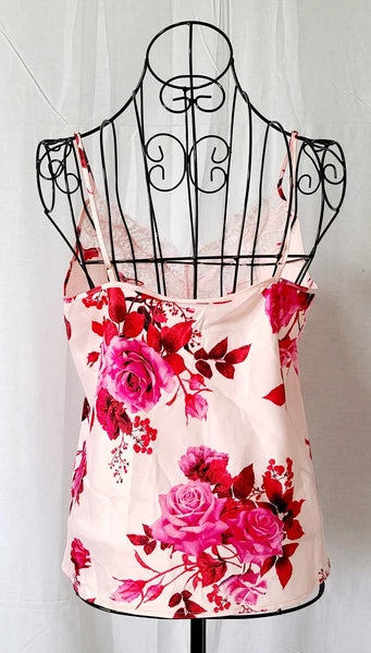 Inc Intimates Shorts Pajama Set Floral Print Pink Size Medium T42-1144