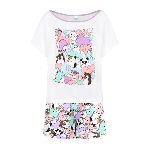 Squishmallows Ladies Pyjamas Womens Off the Shoulder PJ Set
