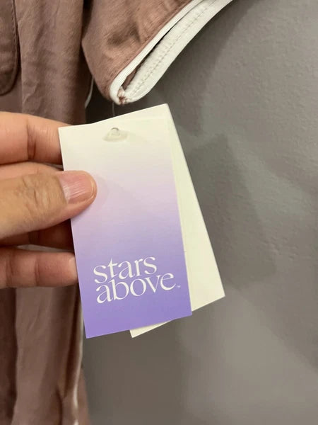 2pc Stars Above Womens Notch Collar Pajama Set, Lumbrook Mauve Size XS