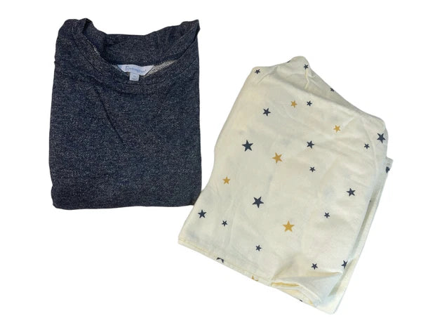 Pagamagram Women Pajama Set with Flannel Pants 1X (p32)