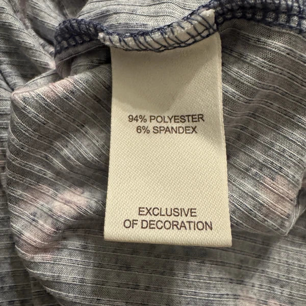 LAURA ASHLEY Pajama Set Womens 1X-Large Gray Pink Floral Short Sleeve Top/Pants