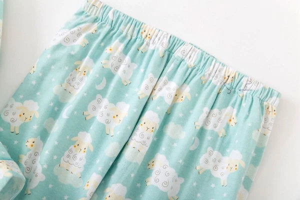 Womens 100% Cotton Pajamas Set Flannel Printed Button Nightwear Loungewear 12-24