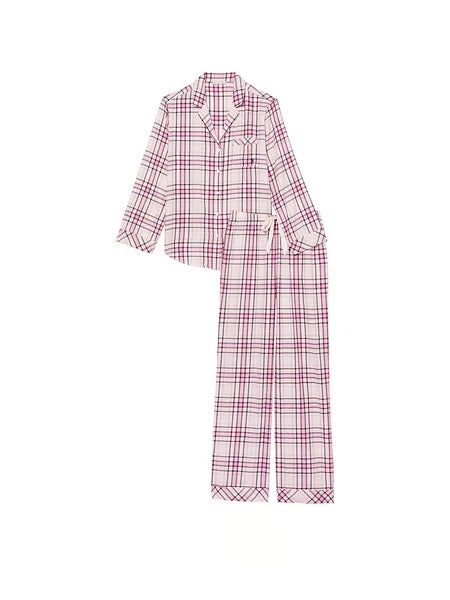 VICTORIA'S SECRET Flannel Long PJ 2-pc Set Many Sizes XS,S,M,L,XL Reg,Long,Short