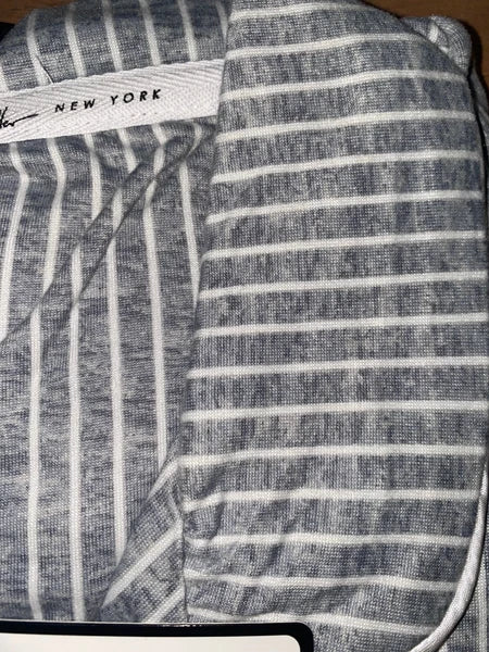 Nicole Miller Soft Jersey Short Pajama Set 2XL Gray Stripes